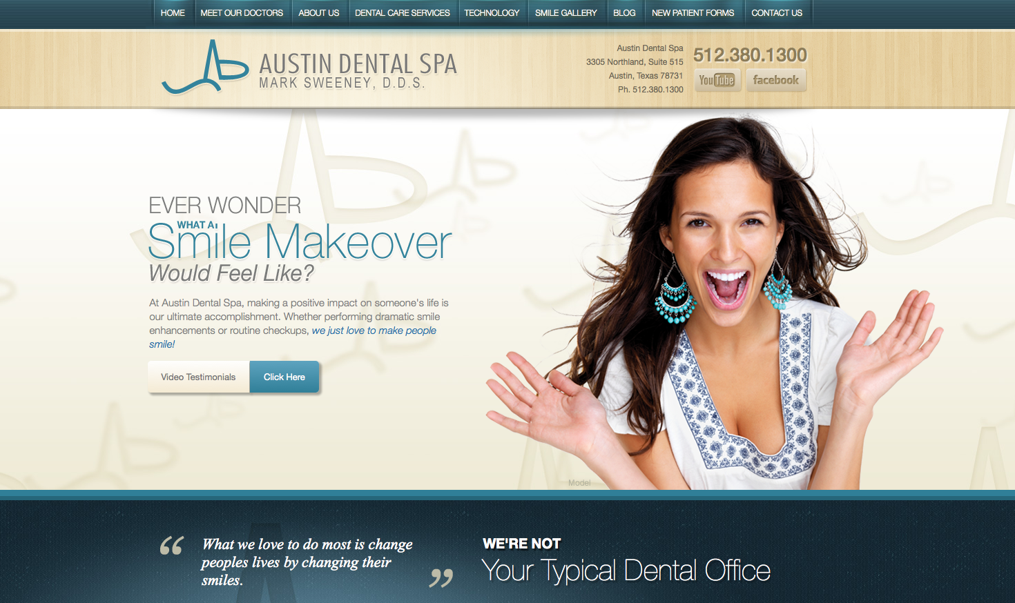 cosmetic dentist in Austin, porcelain dental veneers, Austin cosmetic dentistry, dental website design