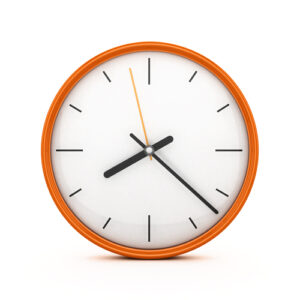 orange clock