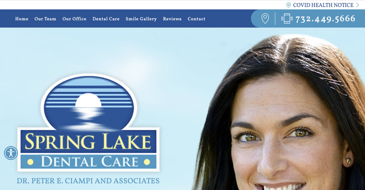 Rosemont Media created a new responsive website for cosmetic dentist Dr. Peter Ciampi in New Jersey