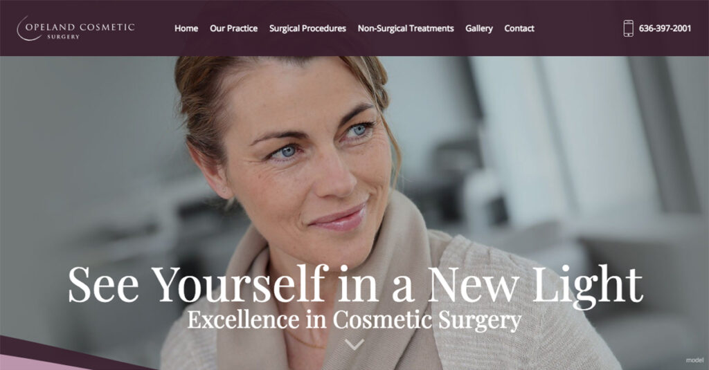 Plastic Surgery site Design St. Peters MO Dr. Jeffrey Copeland