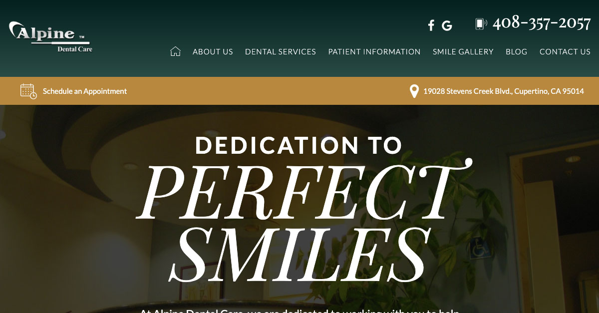 Dentists of Alpine Dental Care in Cupertino Reveal New Responsive Website Design