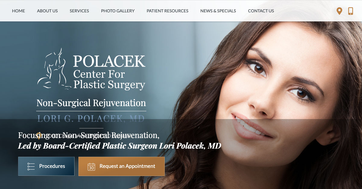 Polacek Center for Plastic Surgery Reveals New Website Design