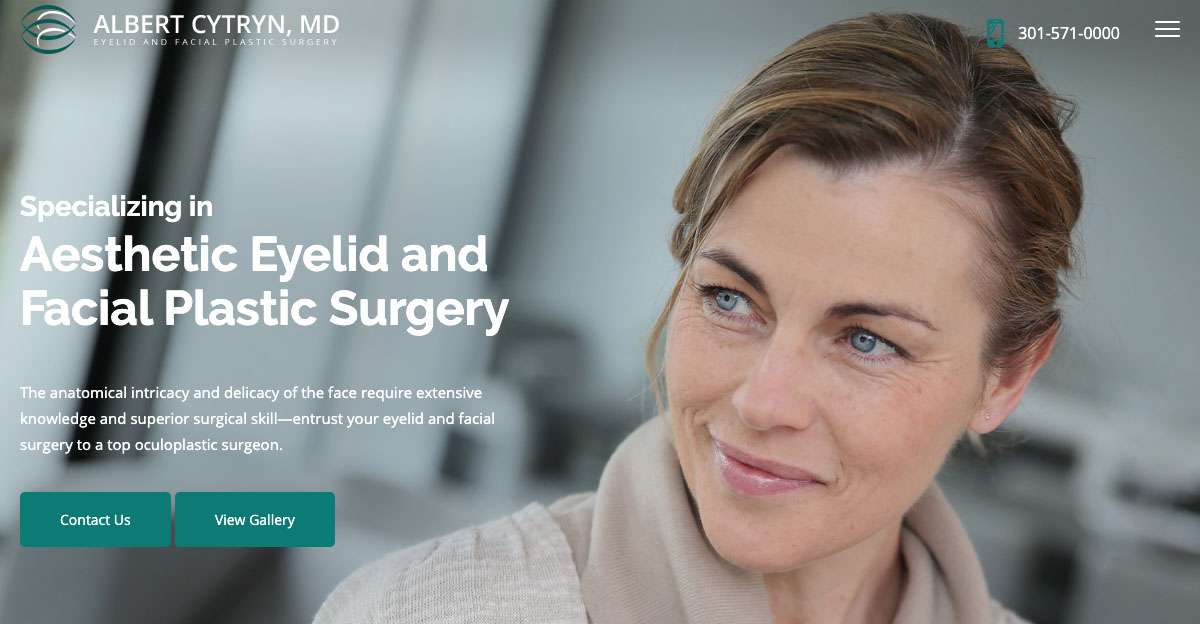 Bethesda oculoplastic surgeon Dr. Albert Cytryn recently teamed with Rosemont Media to transform his website into a user-friendly oculoplastic surgery resource.