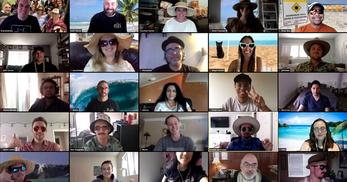 Rosemont Media stays connected during the quarantine with a virtual beach party on Zoom