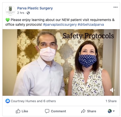 Dr. Behzad Parva and his staff explain the new safety protocols at their plastic surgery office