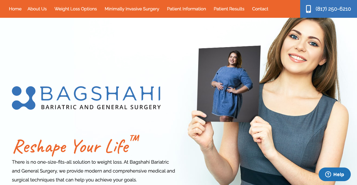 Dr. Hossein Bagshahi recently updated the website for his bariatric surgery practice in Fort Worth, TX