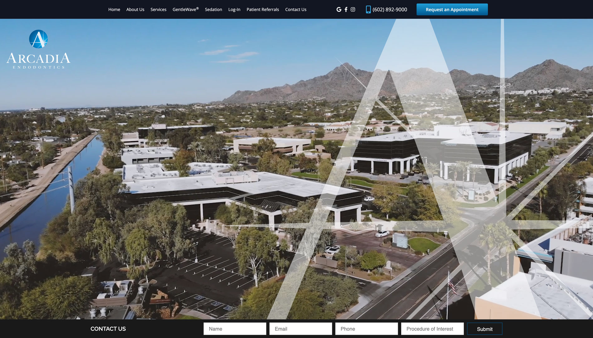 Endodontic site Design Phoenix AZ Arcadia Endodontics Rosemont Media