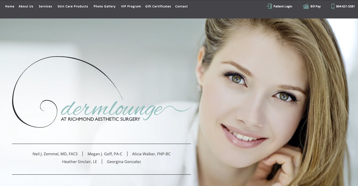 Rosemont Media created a new responsive website for board-certified plastic surgeon Dr. Neil Zemmel's med spa