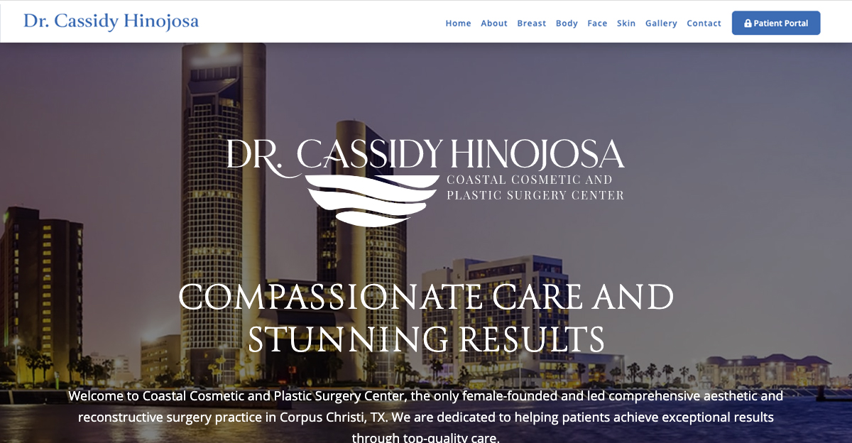 Rosemont Media created a new responsive website for board-certified plastic surgeon Dr. Cassidy Hinojosa