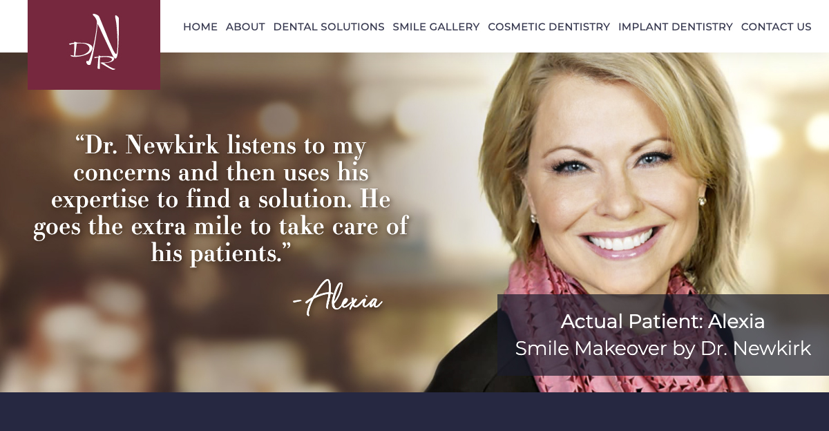 Rosemont Media created a new responsive website for cosmetic dentist Dr. David Newkirk in Naperville, IL