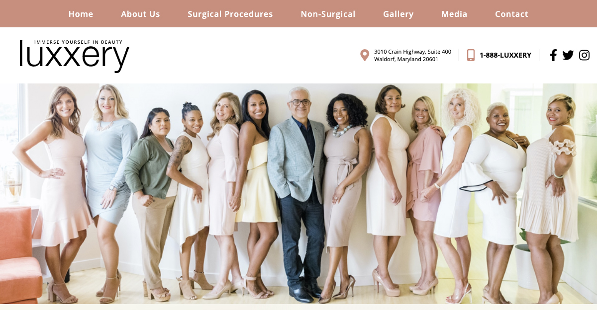 Rosemont Media created a new responsive website for board-certified plastic surgeon Dr. Ayman R. Hakki and Dr. Nadya Clarke in Waldorf, MD
