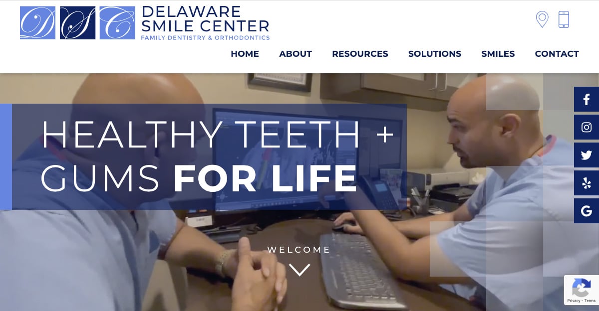 Rosemont Media created a new responsive website for dental professionals Drs. Saqib, Sohaib, and Sophia Usmani and their practice in Middletown, DE