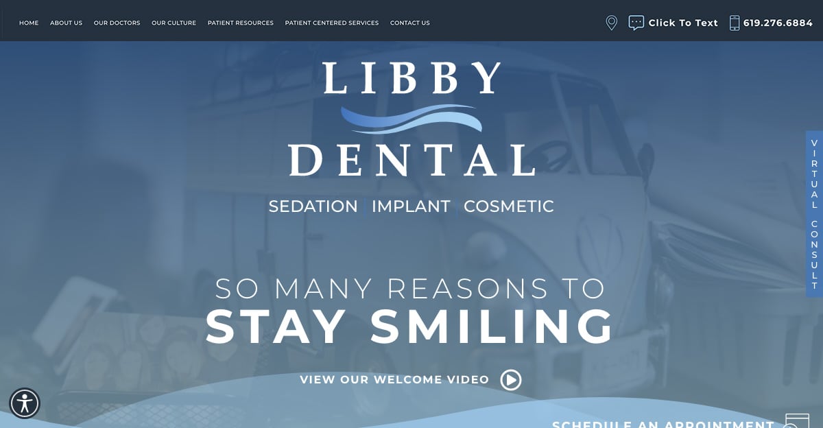 Rosemont Media created a new responsive website for Mission Valley dentist Landon Libby, DDS