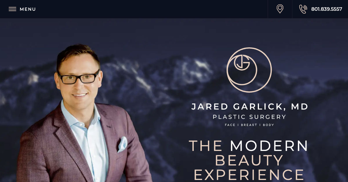Rosemont Media created a new responsive website for plastic surgeon in Salt Lake City, UT