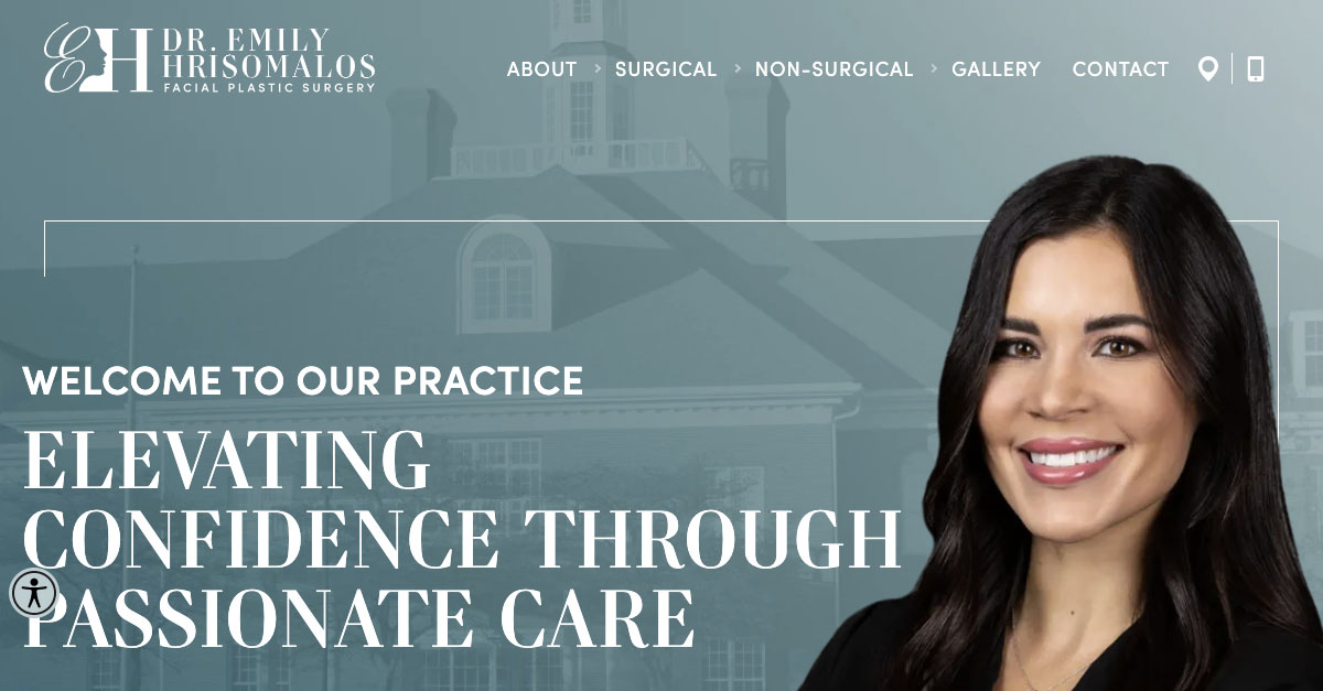 Rosemont Media created a new responsive website for facial plastic surgeon in Zionsville, IN