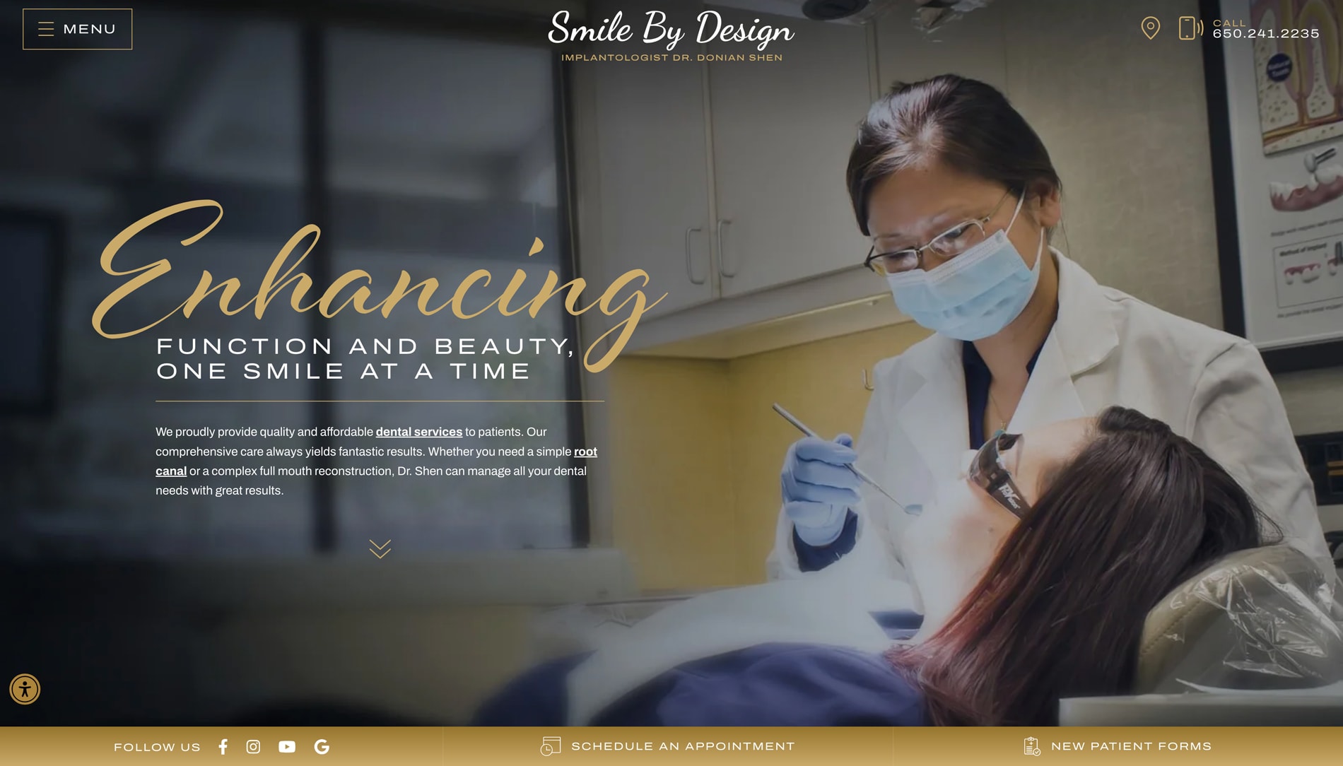 Implant dentist in Mountain View reveals new practice website design