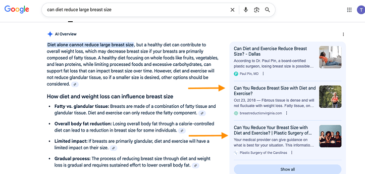 Can Diet Reduce Breast Size Google Results